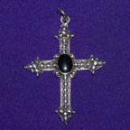 Cross Pendant with Black inlay
